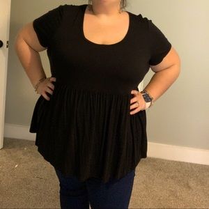 Black Peplum top